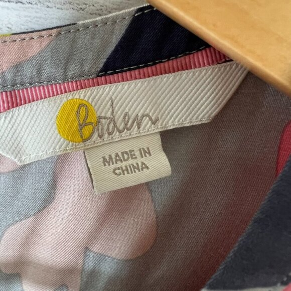 Boden Blouse Womens Size US 2 Colorful Ravello Floral Silk Blend Springtime - Picture 2 of 15